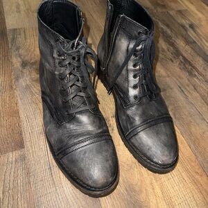 Thursday leather zip up boots Goodyear welt